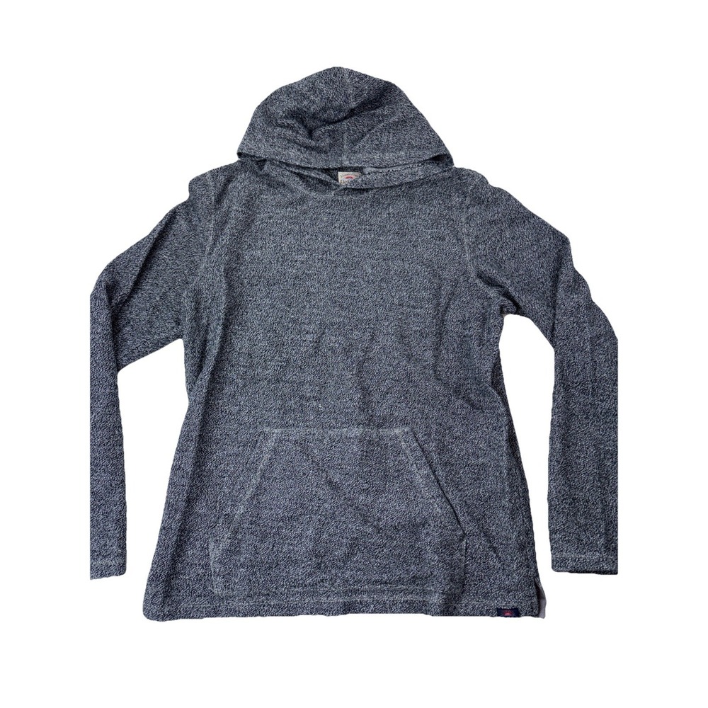 Faherty Gray Smoke‎ Pouch Pocket Pullover Hoodie Jacket Mens Large
